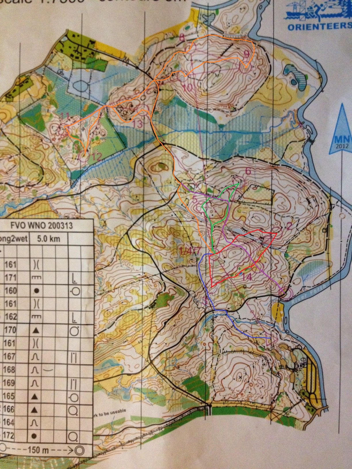 FVO Night League, Doune Hill & Fairy Knowe (My Route) (2013-03-21)