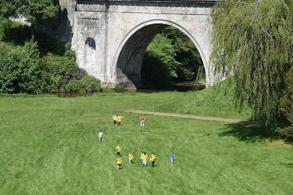 Young orienteers connecting with nature in the great outdoors