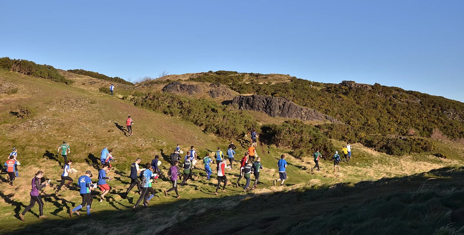 Orienteers competing in family days out adventurous sports