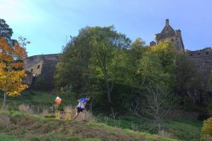 You can combine running in the Scottish countryside with visiting castles and historic monuments