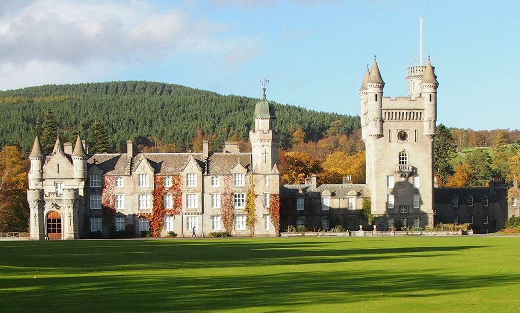 Balmoral Castle view from a Scottish Orienteering event