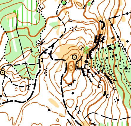Orienteering map extract from Balmoral in the Scottish Highlands